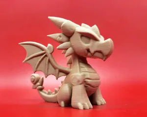 Wood-Carved Dragon Toy #1