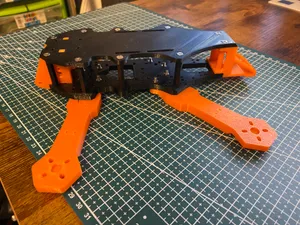 Remix of Back Mount and Camera Mount for FPV Drone
