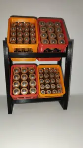 Stand stackable beer crate for batteries