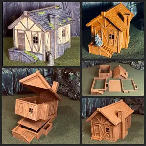 Modular Medieval RPG House FDM-Friendly D&D Terrain