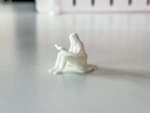 Miniature Sitting Woman/Reader for your Diorama
