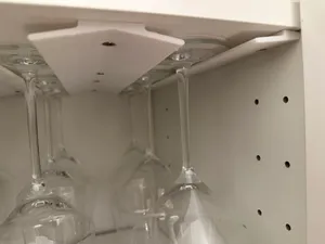 Wine glass hanger (universal, but perfect fit for Ikea Metod)