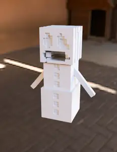Snow Golem that shoot Bottle lid or Bottle cap