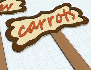 Garden tag - carrots/mrkev