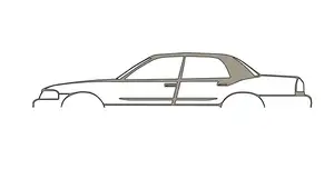 Crown Victoria CVPI Wall Art Silhouette