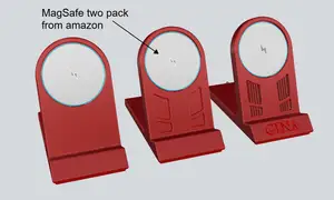 Another MagSafe Phone stand/charger made to use inexpensive Amazon charging units.