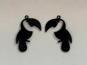 Cute Tropical Toucan Silhouette Earrings