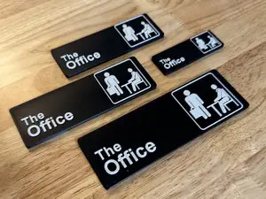 The Office Sign - Fridge Magnet (Hot-Swap, Multi-Color) | Decoration For Whiteboard, Refrigerator, Locker, Cabinet | Home & Kitchen Essential, Classroom Office Supplies |