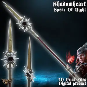 Fantasy Shadowheart Spear of Night/Evening Cosplay Baldurs Gate 3