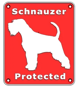 Easy to print "Schnauzer Protected" warning plate. Take also a look to my other models and plce like them.