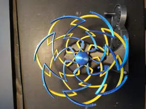 Kinetic sculpture: contra rotating discs