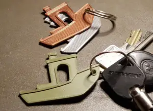 Flatchy | Flat Benchy keychain | 2D Benchy key fob