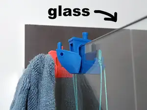 Benchy Glass Shower Towel Hook