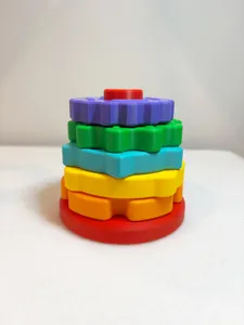 Rainbow shape sorter stacking toy