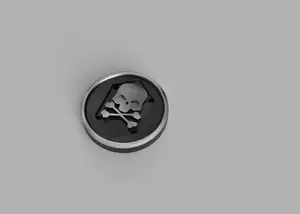 Skull and Crossbones Button