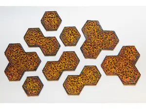 Hot Coals for Gloomhaven (1, 2, & 3 Hex)