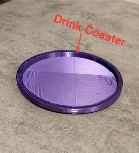Drink Coaster - STL MODEL FILE, GCODE PRINT FILE