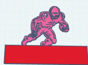 2D Football Player Nameplate