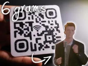 Not a wifi QR code Super Thin Version Never Gonna Give You Up RickRoll
