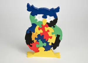 Colorful Owl Puzzle Sculpture