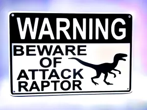 Attack Raptor Warning Sign