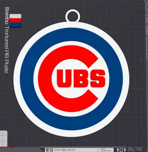 Chicago Cubs Oversized Necklace Logo