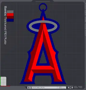 Los Angeles Angels Oversized Necklace Logo