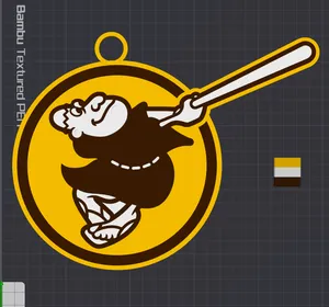 San Diego Padres Retro Oversized Necklace Logo