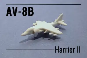 AV-8B Harrier II print-in-place micro jet fighter