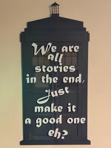 Dr Who Tardis Wall plaque quote