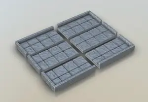 28mm Wargame Modular base and Walling tiles