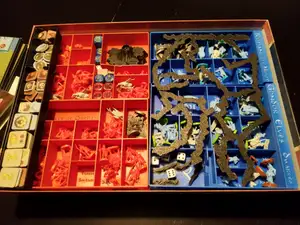 War of the Ring 2nd + Lords expansion + props -Fast setup (English text + mountain space)