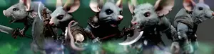 5 Skaven Rats MINIS