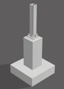 Footing foundation and steel column