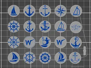 Sailors cufflinks-Jachtařské manžetové knoflíčky SET