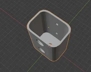 Container with holes for wall mounting
