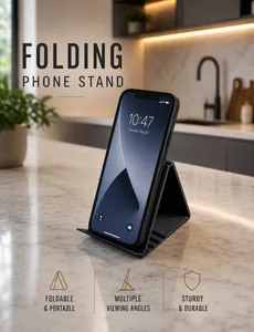 Slim Compact Adjustable | Print-In-Place Folding Phone Stand V.1!