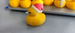 Duck with santa's hat