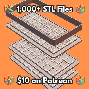 Chocolate Bar Mold Pattern for Making Silicone Molds MineeForm FDM 3D Print STL File