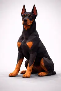 Doberman Low Poly