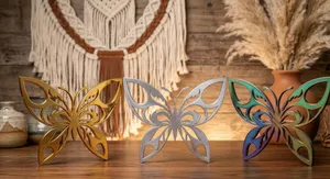 Artistic Tribal Butterfly Figurine - Boho Style