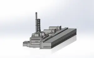 Chernobyl Nuclear Power Plant CHNPP 1:1000 scale realistic.