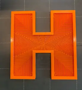 Monogram Letter H with STL File added 4/29