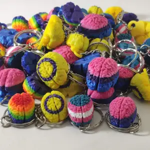 Pride Brain Keychain