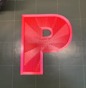 Monogram Letter P with STL File added 4/29