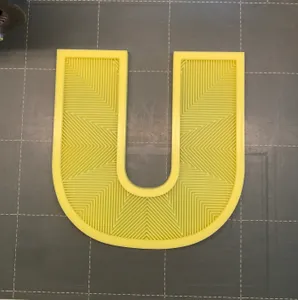 Monogram Letter U with STL File added 4/29