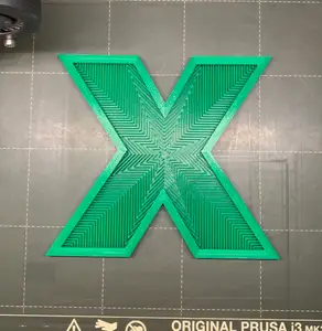 Monogram Letter X with STL File added 4/29