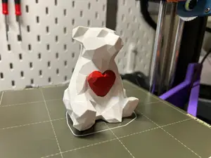 Bear with Heart - Low Poly