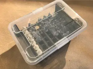 Customizable: Ikea Samla 5L Miniature storage and transportation tray for 20/25/32/40mm bases