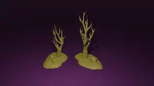 Twisted Wasteland Trees – Modular Fantasy Terrain for Tabletop Miniatures
